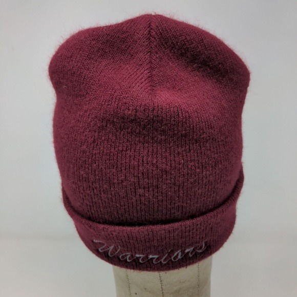 Unbranded Men's Knit Beanie Ski Cap Hat Red Embroidered D Warriors Logo - Picture 7 of 11